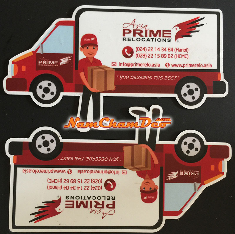 In logo nam châm dẻo dán xe Asia Prime